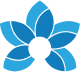 HelpForDementia flower logo, coloured